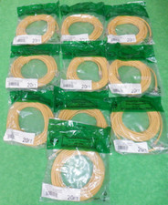 CAT 5E ETHERNET PATCH CABLE YELLOW 20 Foot RJ45  NEW   LOT OF 10