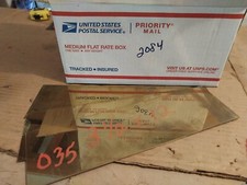 BRASS SHEET  3 pcs. 3 1/2 X 12 INCH 20 G  .0345  2084