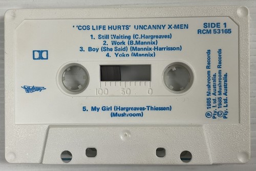Uncanny X-Men Cos Life Hurts Music Cassette Tape RMC 53165 Mushroom 1985 OG - Picture 15 of 24