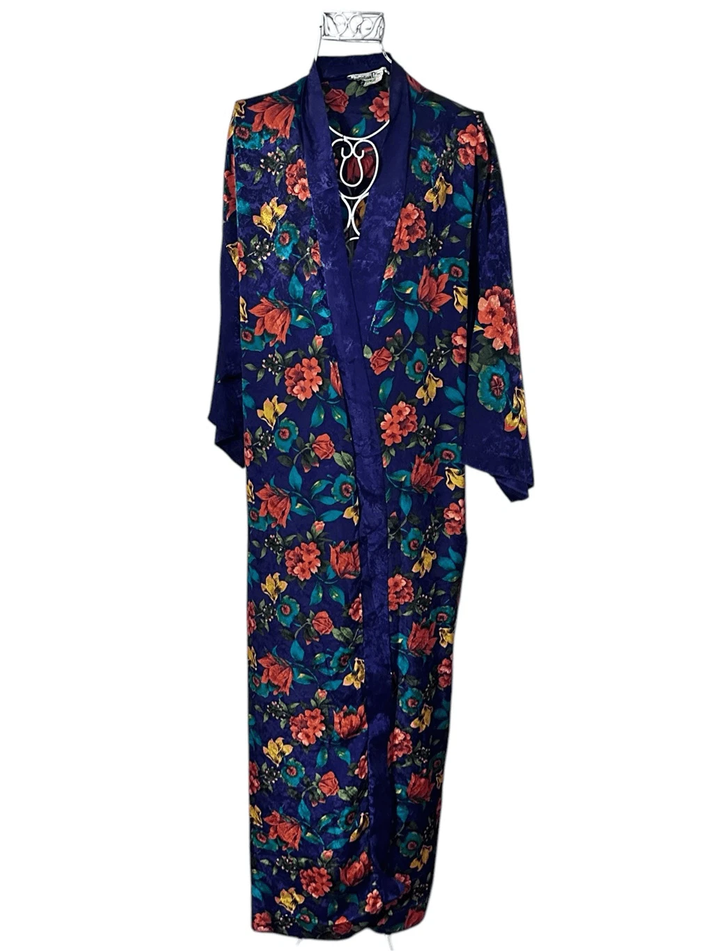 Vintage RARE 80’s magnifique Christian Dior violet orange floral vert gorgeou