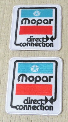 SET OF 2 - MOPAR DIRECT CONNECTION PATCH - NOS - VINTAGE PATCHES - HIGH QUALITY