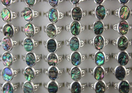 Venta al por mayor anillos para mujer 32 piezas con encanto joyería carcasa ovalada anillo enchapado en plata - Imagen 2 de 7