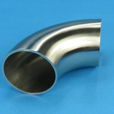 Auspuff Krümmer Ø 70 mm Bogen geschliffen Edelstahl 90 Grad Winkel zum schweißen