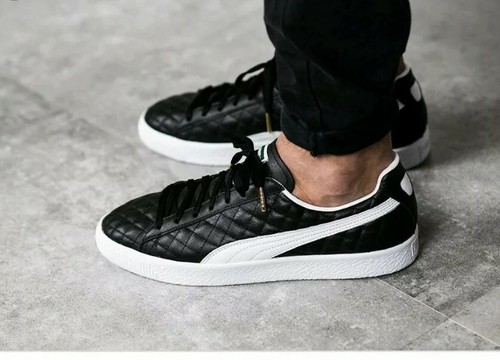 Puma Unisex Trainers - Ltd Edition Clyde Dressed Part Deux Lace Up Blk  Leather | eBay