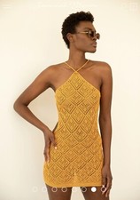Savannah Morrow Mango Yellow Jamaica Mini Dress Size S/M BNWT Designer $615