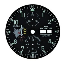 FORTIS Zifferblatt für Valjoux 7750 schwarz ...