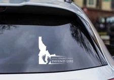 Idaho Defend Life Vinyl Cut-Out Pro-Life Vinyl Cut-Out Sticker