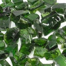 0.75" Recycled Crushed Glass Fire Glass for Fire Pits, and Fireplaces