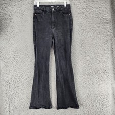 Old Navy Jeans Womens 10 Black Stretch High Rise Flare GUC 