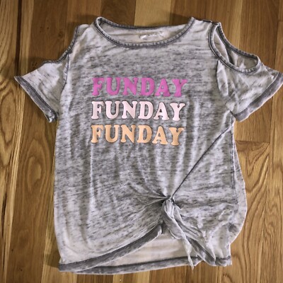grayson social Funday Cold Shoulder Shirt for girls size xl(BB)