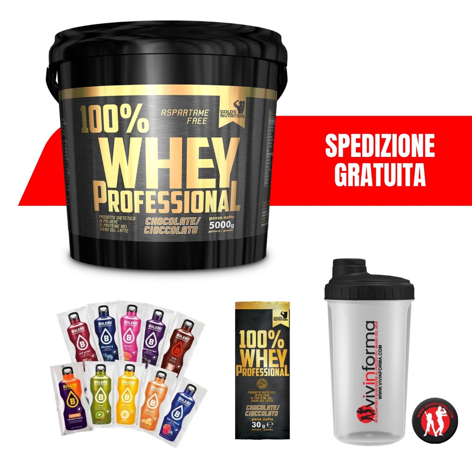 Risparmio Max: Proteine 5kg Gold's Nutrition Isolate + Shaker Gratis