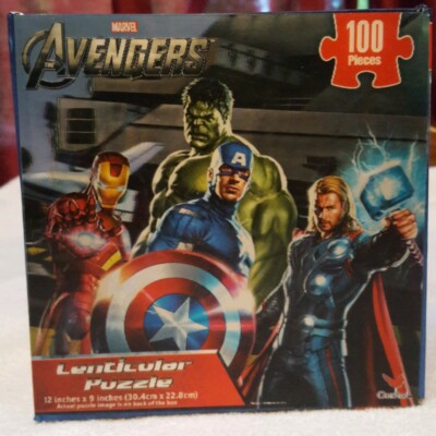NEW Cardinal Ind. Marvel AVENGERS Lenticular 3D Effect Puzzle 12 x 9 inches 8+