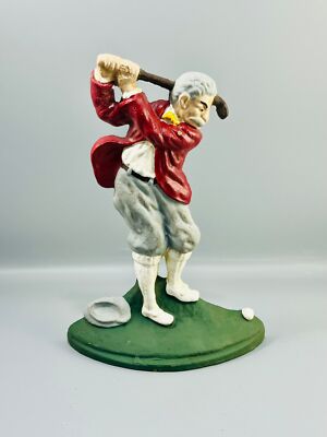 Heavy Metal Cast Iron John Wright Golfer USA Golf Doorstop 9.5''