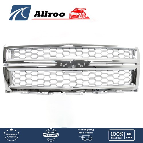Plastic Front Grille Chrome Silver For 1415 Chevrolet