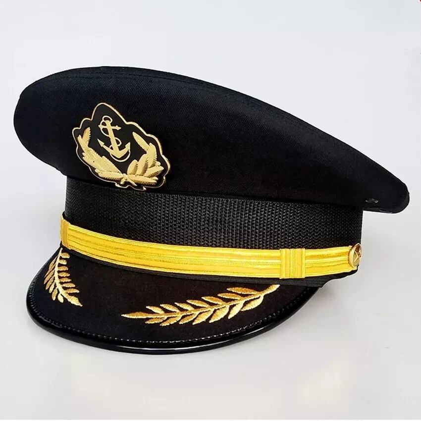 Boné da Marinha Capitão Marinheiro Militar Masculino Tamanho 56-60cm - Imagem 2 de 4