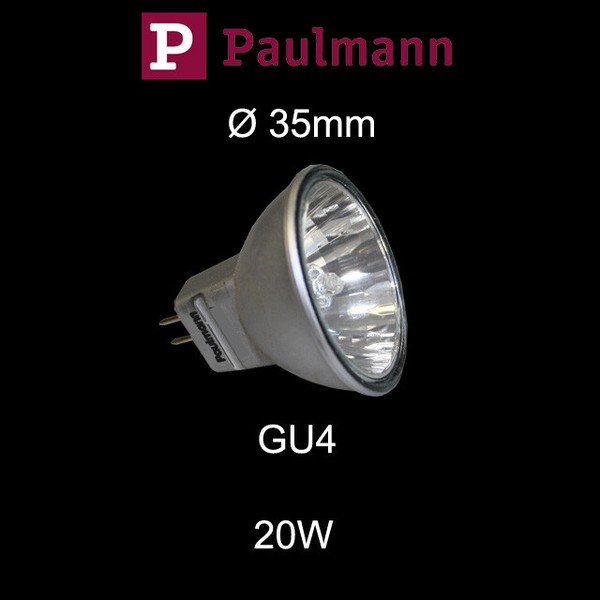 Paulmann 20W Akzent Ø 35Mm Kleiner Halogen Reflektor Alu GU4 Dimmbar Flood 30°-image