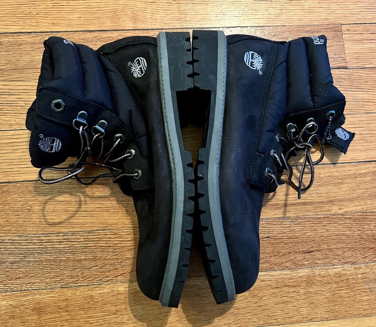 Timberland 650 Puffer Boots Men’s 9.5 Down Vintage Black Y2K Timberland 650 Puffer Boots Mens Boys Size 6 Black Down  main image 2