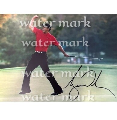 TIGER WOODS AMERICAN GOLFER REPRINT SIGNED PHOTO