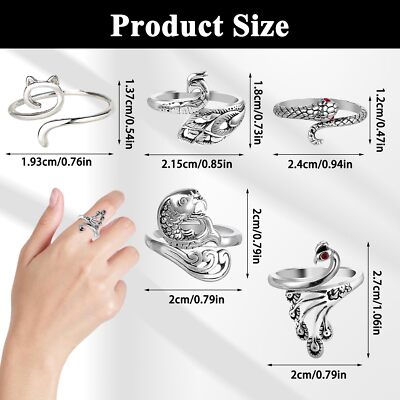 GXGM 8 Pièces Bague Crochet, Crochet Tricot, Fil Crochet