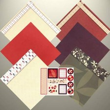 Creative Memories - TTY Kit - ALOHA - 6 x DOUBLE DIPPED PAPER - BLOCK STICKER