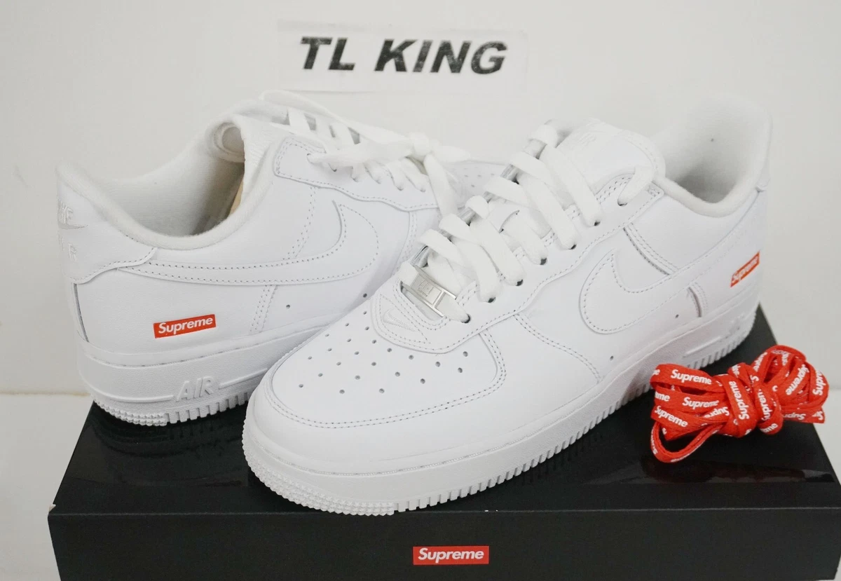 Nike Supreme Air Force 1 Low SP AF1 White Box Logo CU9225-100