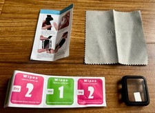 Apple Watch Series 3 38mm Tempered Glass Screen Protector -Black NEW 