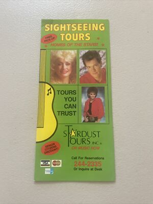 Vintage Sightseeing Tours Brochure Souvenir Stardust Tours Inc Dolly Parton