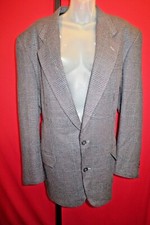 PIERRE BALMAIN PARIS Gray red blue Houndstooth Men's Jacket Sport Coat 42 Blazer