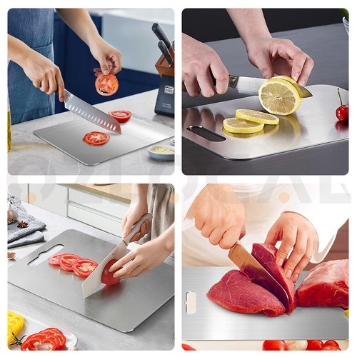 Titanium Cutting Board Titanium Chopping Boards Double-Sided For Kitchen Camping - Picture 9 of 15