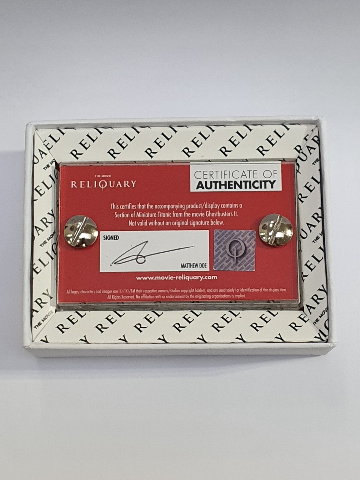 Ghostbusters 2 Screen Used Movie Prop Film display ILM model piece with