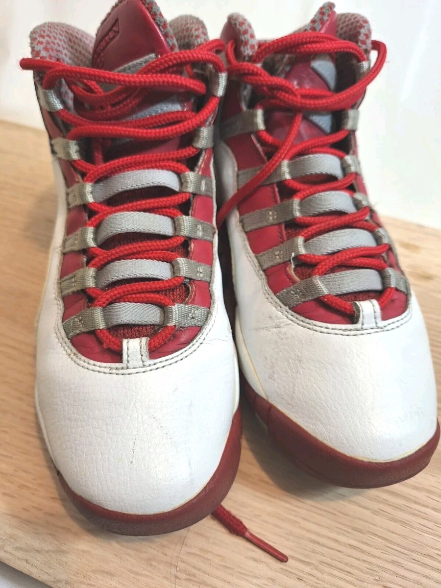 Size Air Jordan 10 Retro 2005 Red Steel Sneakers
