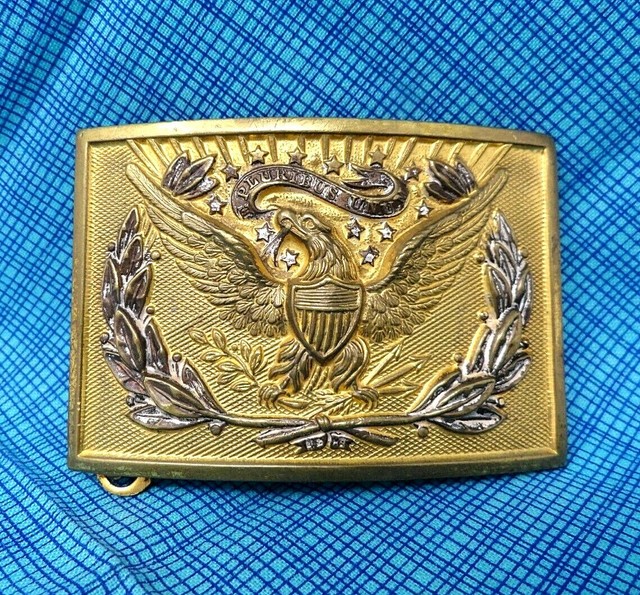 Vintage Military Belt Buckle Eagle Dress Buckle Pressed Brass.......CVB037 eBay