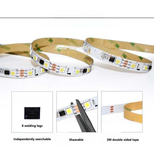 White/Warm White Led Strip DC12V WS2811 L:5M W:10/12mm Flowing Water Effect - Picture 4 of 6
