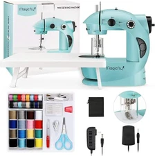 Magicfly Mini Sewing Machine with Extension Table, Dual Speed Portable Sewing Ma