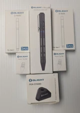 Olight O'Pen Mini 2 Black Bolt Action Pen and Pencil in One Plus Stand & Refills