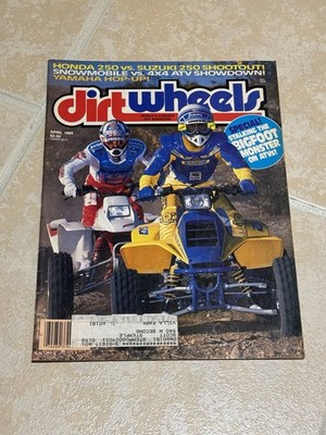 DIRTWHEELS Magazine April 1989, Honda Vs Suzuki 2,Cycle,vintage Atv