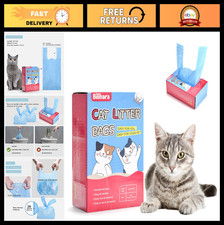 Ultra Thick Cat Litter Bags 120 Count - Scented, Leak-Proof, Disposable, 15L Cap