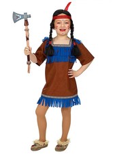 Stolze Kriegerin Kostüm für Kinder - Einfaches Kostümkleid mit Fransen