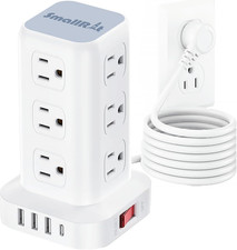 Tower Surge Protector Power Strip with USB 12 Outlets with 4 USB Ports 1 USB C 