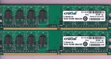 2GB 2x1GB PC2-5300 CRUCIAL SAMSUNG CT12864AA667.K8F DDR2-667 RAM MEMORY KIT DIMM