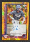 2025 Topps Chrome Update James Wood /85 RC Auto on Card Gold Lava