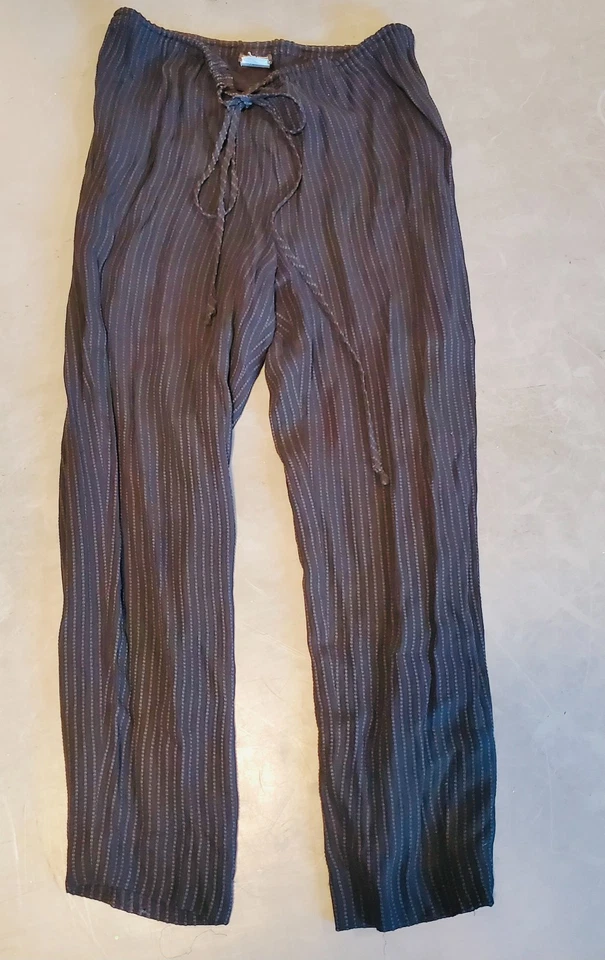 Giorgio Armani Borgonuovo 21 复古女式细条纹柔软黑色西装意大利 40 — 第 2/4 张图片