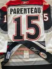 P A Parenteau Portland Pirates AHL Game Worn Hockey Jersey 56 MeiGray