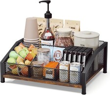 Coffee Station Organizer - Coffee Bar Organizer with Removable Dividers for Pods