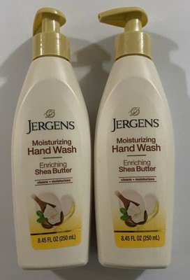 2 BTLS..JERGENS MOISTURIZING HAND WASH Enriching Shea Butter 8.45oz Each