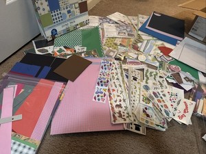 Creative Memories Scrapbook Mega Lot Cardstock Paper Pads Stickers Letters