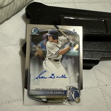2025 Bowman Chrome Rookie RC Prospect 1st Issue SP AUTO Sean Gamble (KC Royals)