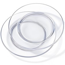 2 Pack Clear Glass Plates, 10 Inch Tempered Dessert Plates