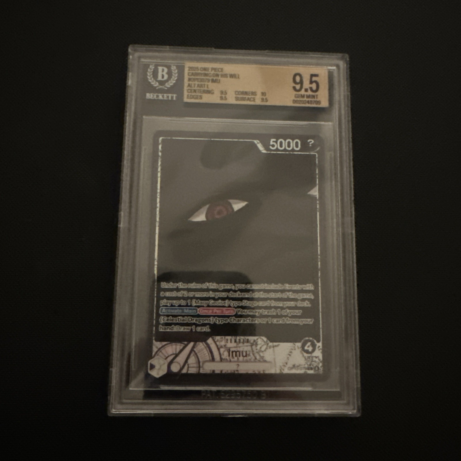 2025 ONE PIECE CARRYING ON HIS WILL IMU #OP13079 ALT ART L BGS 9.5
