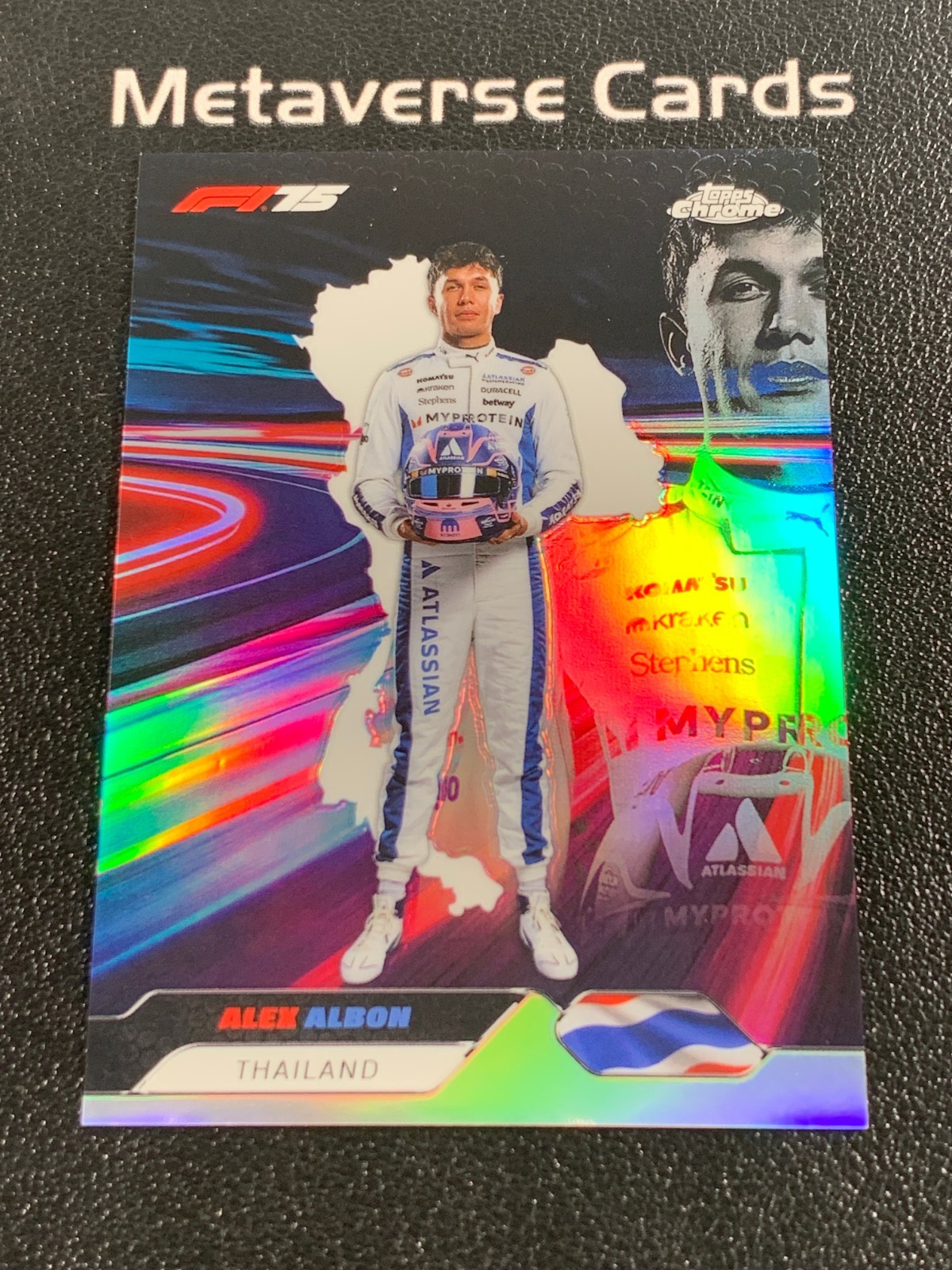 2025 Topps Chrome Formula 1 F1 Neon Nations Alex Albon SSP